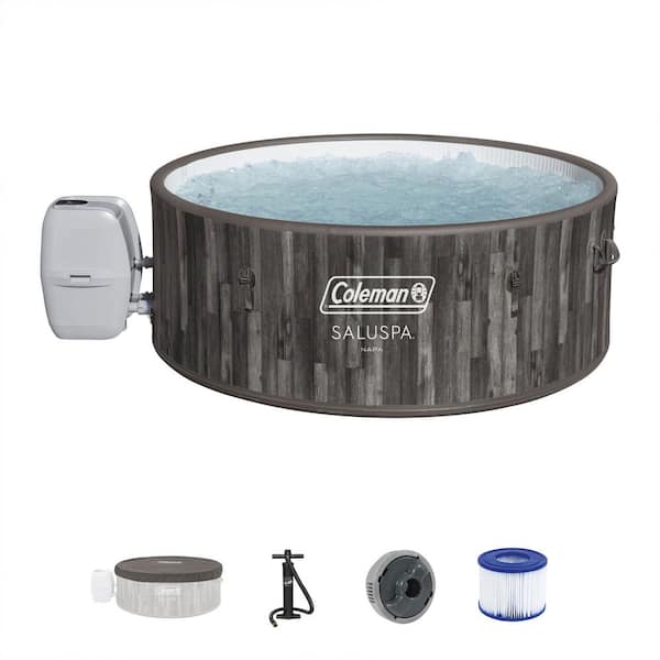 Bestway 7-Person 180-Jet Inflatable Hot Tub with Cover, Pump and 2 Filter Cartridges