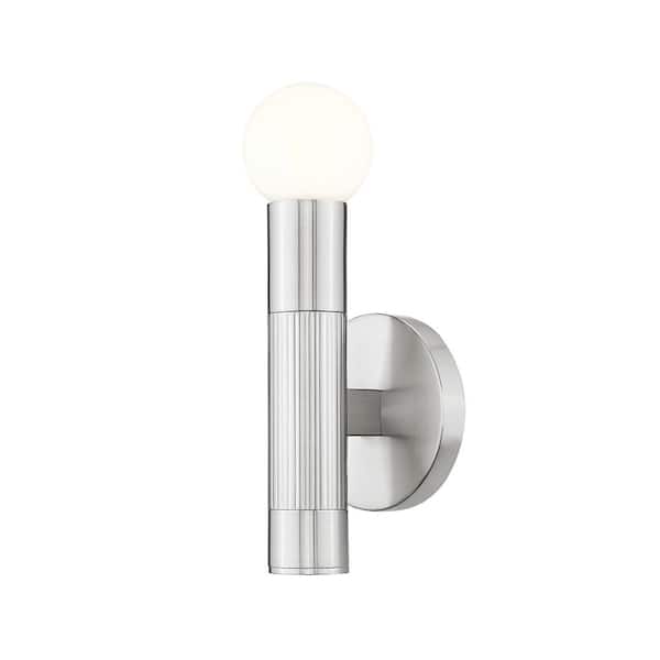Stari 1 Light Brushed Nickel Wall Sconce with No Shade