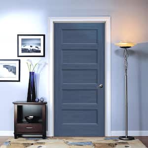 36 in. x 80 in. Conmore Denim Stain Smooth Solid Core Molded Composite Single Prehung Interior Door