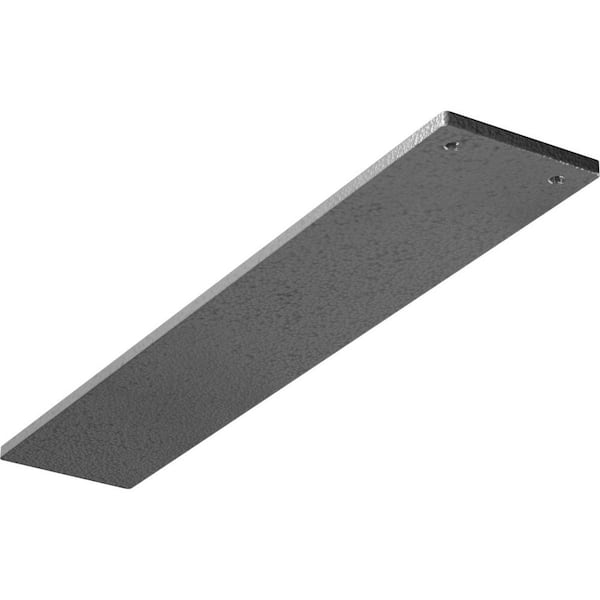 Ekena Millwork 3 in. x 0.25 in. x 16 in. Steel Hammered Gray Logan Bracket