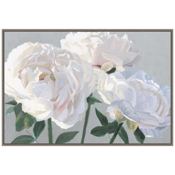 Amanti Art 33 in. x 22.50 in. Essence of June I Gray Easter Holiday Framed Canvas Wall Art
