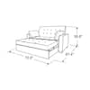 Serta Augustus 73 in. Gray Polyester Queen Size 2-Seat Sofa Bed with Square Arms SA-AGS-QS3U5-CY