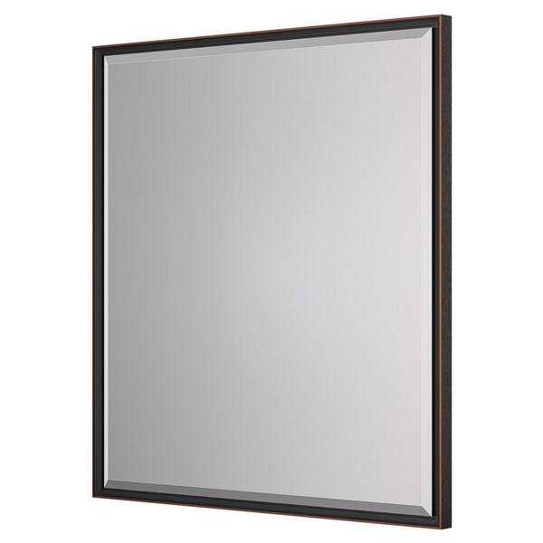 30 in. W x 36 in. H Rectangular Framed Black Mirrors for Bathroom Wall Beveled Mirror Bathroom Vanity Mirror Over Sink