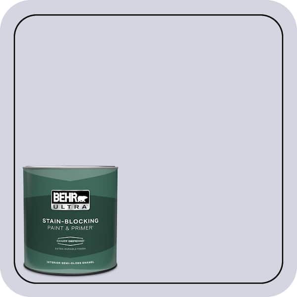 BEHR ULTRA 1 qt. #630E-2 Purple Veil Extra Durable Semi-Gloss Enamel Interior Paint & Primer