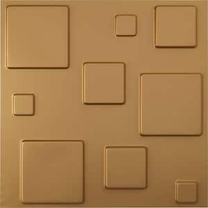 19 5/8 in. x 19 5/8 in. Devon EnduraWall Decorative 3D Wall Panel, Gold (12-Pack for 32.04 Sq. Ft.)