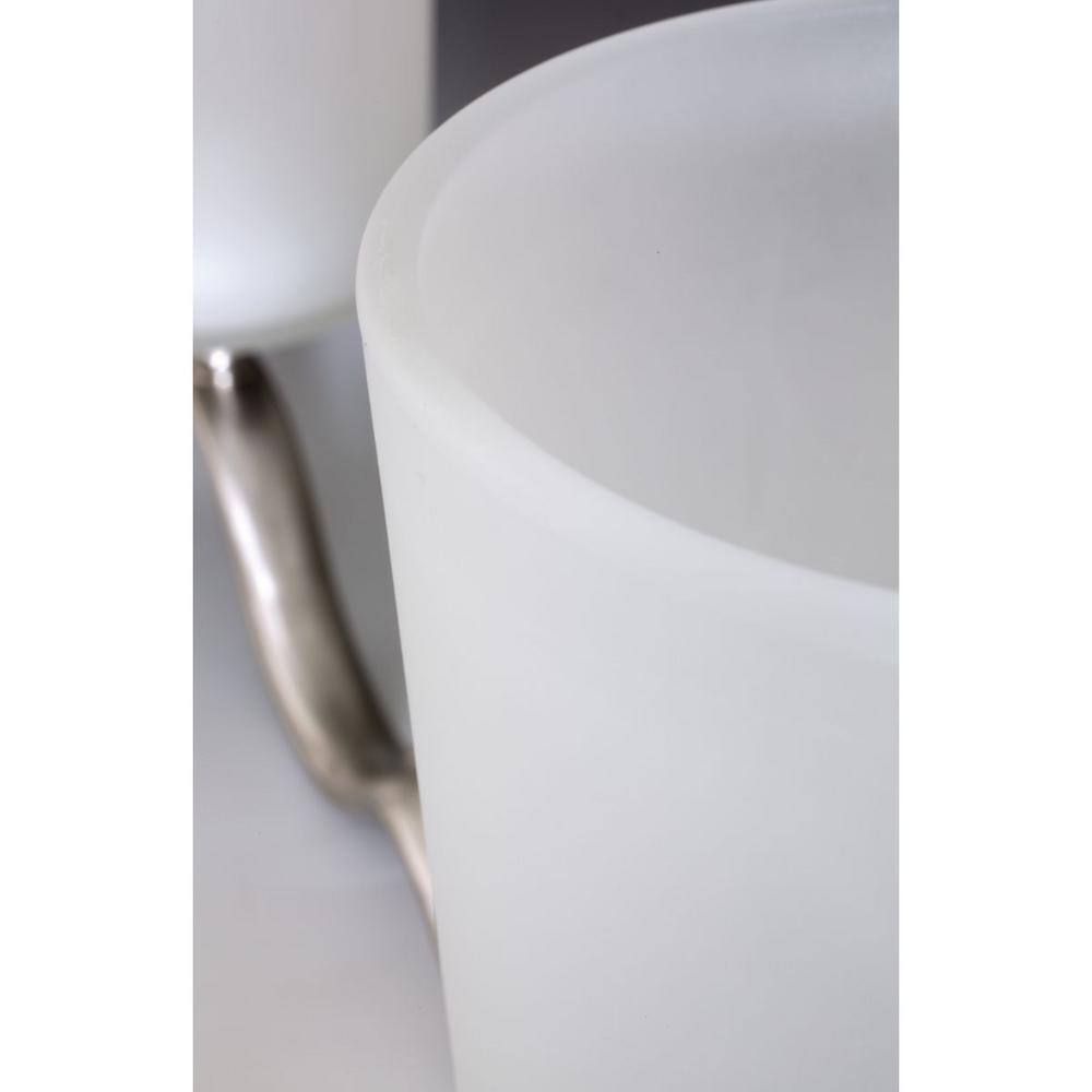 Polished Chrome 2-Light Wall Sconce with Etched Glass Shades