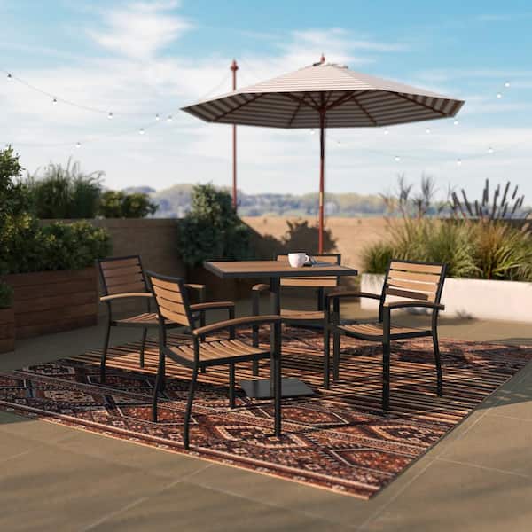 Faux teak patio furniture discount