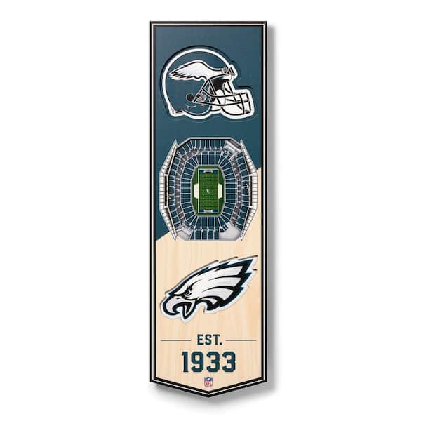 NFL Philadelphia Eagles 6 in. x 19 in. 3D Stadium Banner-Lincoln Financial Field