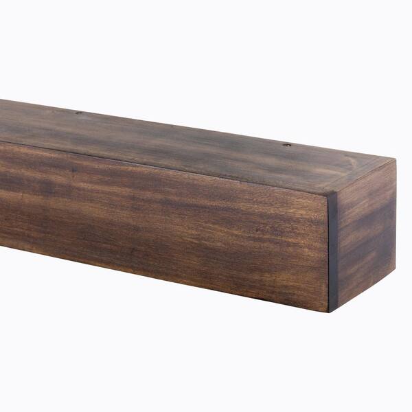 Dogberry Collections Modern Farmhouse 60 in. Dark Chocolate Mantel  m-farm-6005-dkch-none - The Home Depot
