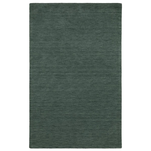 6 ft. x 9 ft. Blue Solid Color Washable Area Rug