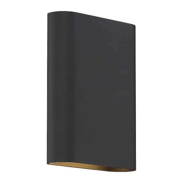 Access Lighting Lux Transitional 2-Light Black, Frosted Dimmable Wall Sconce