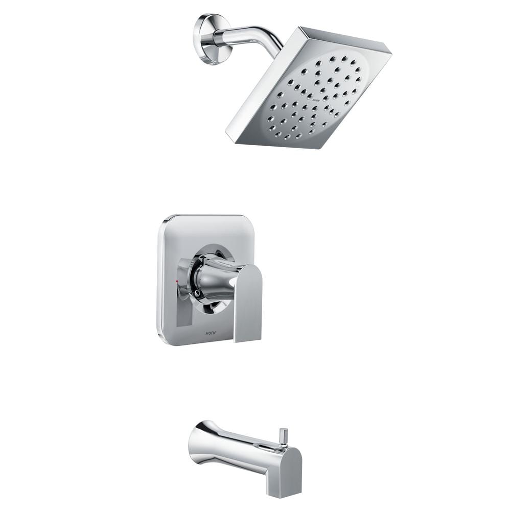 MOEN Genta Single-Handle 1-Spray Tub and Shower Faucet in Chrome-Valve Included 