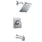 Genta Single-Handle 1-Spray Tub and Shower Faucet in Chrome (Valve Included)