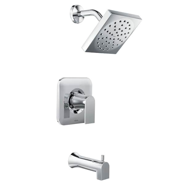 MOEN Genta Single-Handle 1-Spray Tub and Shower Faucet in Chrome (Valve Included)