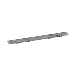 RainDrain Rock Stainless Steel Linear Shower Drain Trim for 23 5/8 in. Rough in Nature Stone