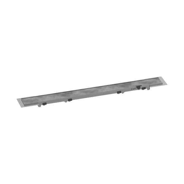 Hansgrohe RainDrain Rock Stainless Steel Linear Shower Drain Trim for 23 5/8 in. Rough in Nature Stone