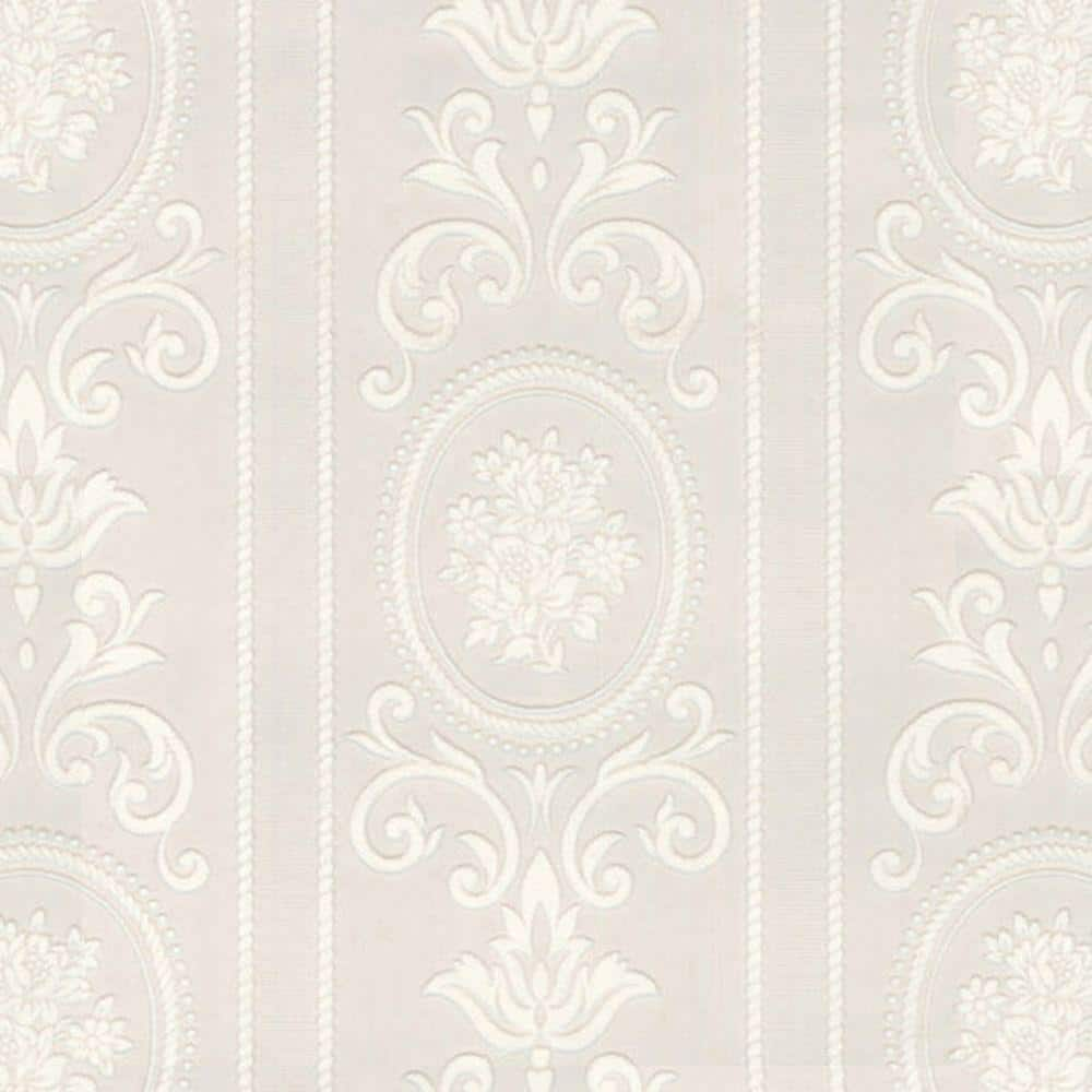 Graham & Brown Cameo Stripe White Paintable Wallpaper Vinyl Peelable Wallpaper (Covers 56 sq. ft.)