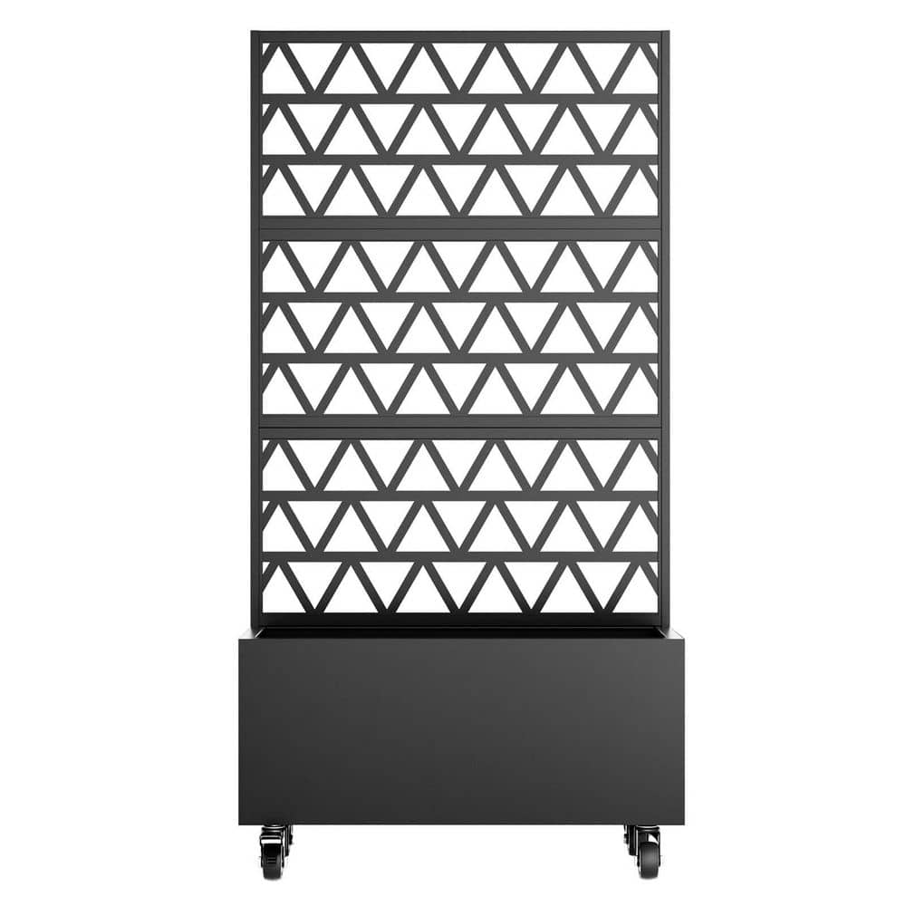 Black Metal Planter Box with Trellis Raised Garden Bed Trellis Privacy Screen (72.05 in. L x35. 83in. Wx16. 14 in. H) price history on PriceWatchPro
