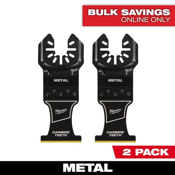 Milwaukee 1-3/8 in. Carbide Universal Fit Extreme Metal Cutting Multi-Tool Oscillating Blade (2-Pack)