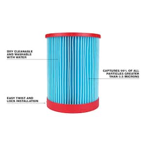Large Wet/Dry Shop Vacuum High Efficiency Filter (1-Pack)