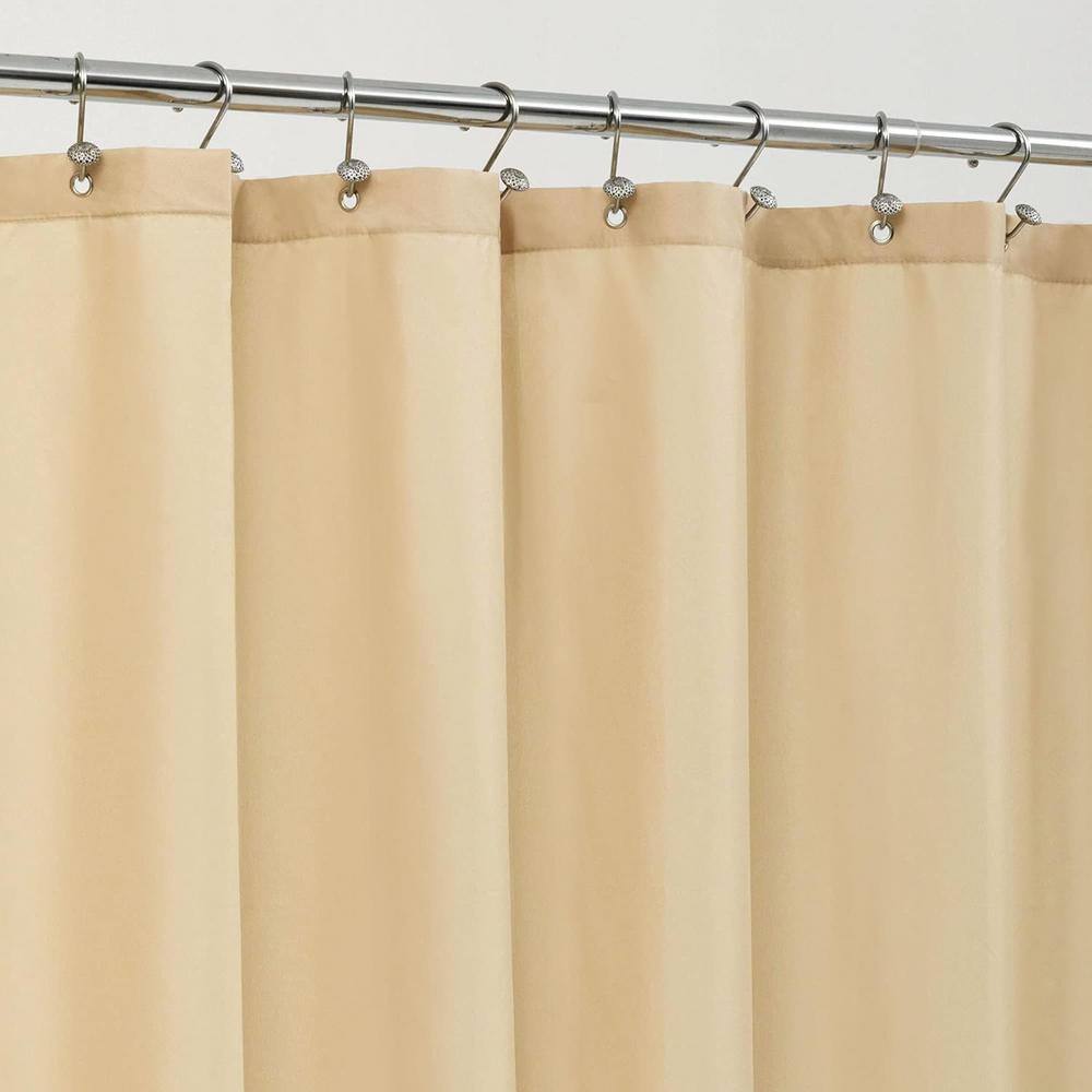 72 in. W x 72 in. L Waterproof Fabric Shower Curtain in Khaki