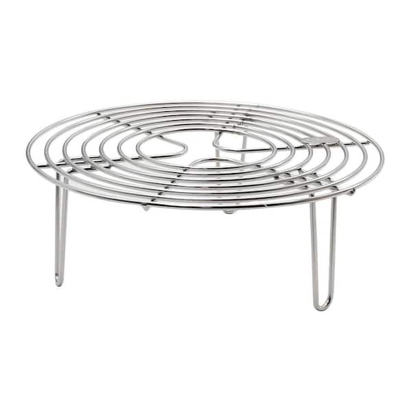 Stainless Steel Silver Steamer Rack Cooking Rack Kitchenware with High Stand for Pots Pans Air Fryers Baking