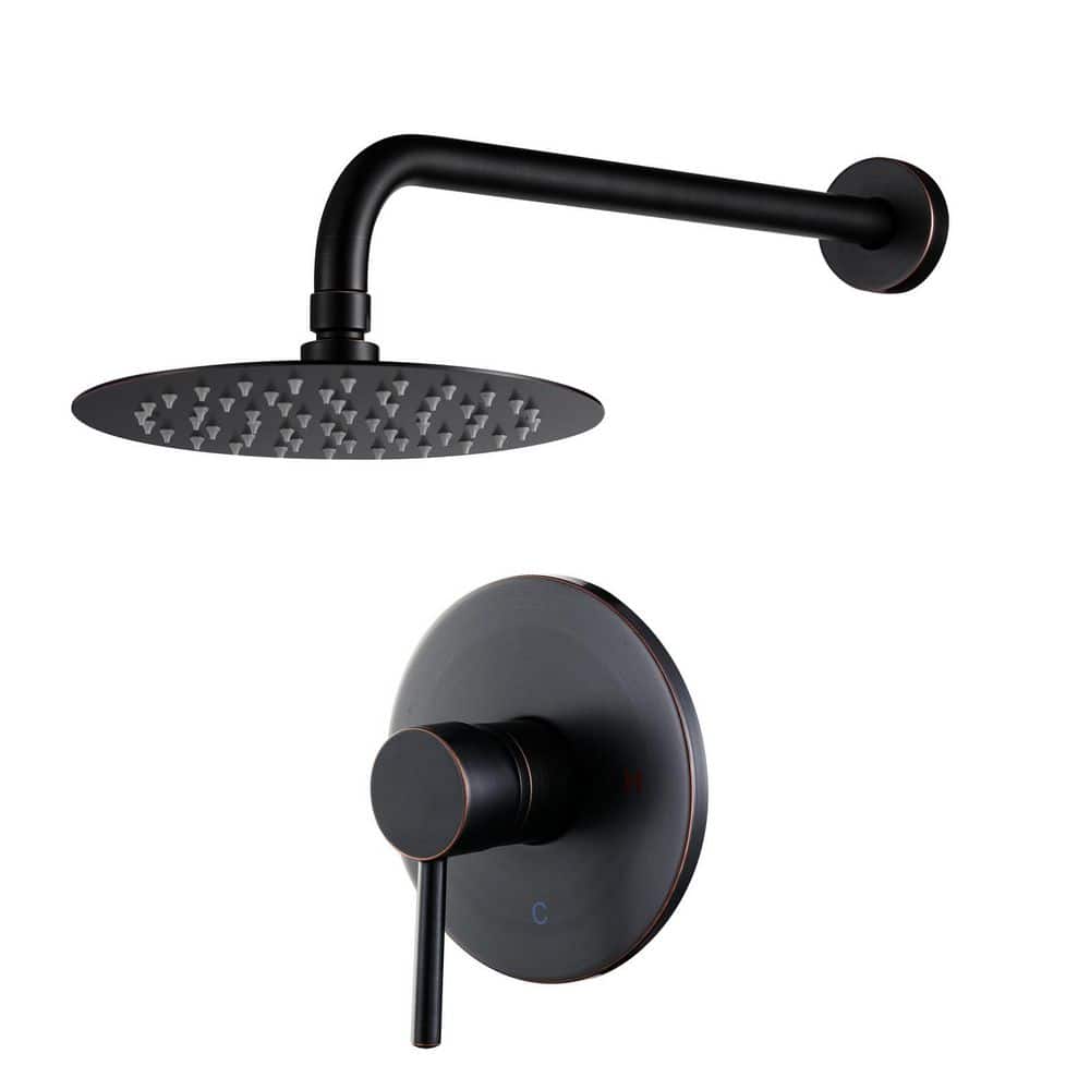 1-Spray Patterns with 1.8 GPM 8 in. Wall Mount Rain Fixed Shower Head in Oil Rubbed Bronze price history on PriceWatchPro