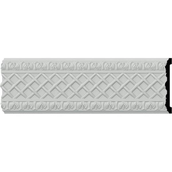 Ekena Millwork 1/2 in. x 3-7/8 in. x 94-1/2 in. Polyurethane Swindon Chair Rail Moulding