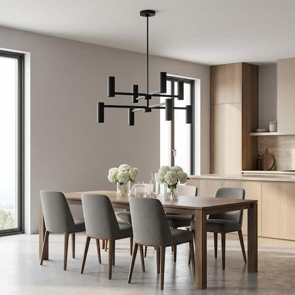 Generation Lighting Zentro 36 in. W x 15.63 in. H 8-Light Midnight
