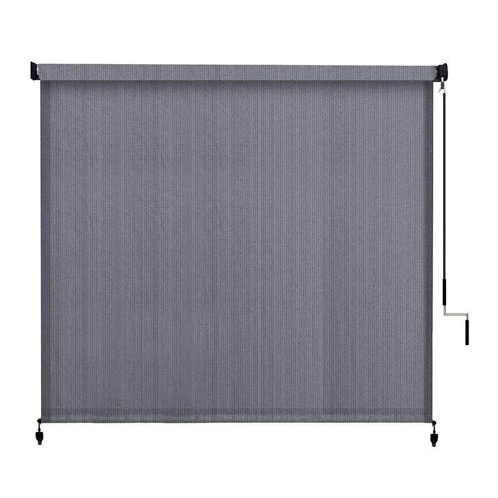 9 ft. x 8 ft. Anthracite 200 GSM HDPE Fabric Roller Shades with Hand Crank, 95% UV Blocking for Yard, Deck and Pergolas price history on PriceWatchPro