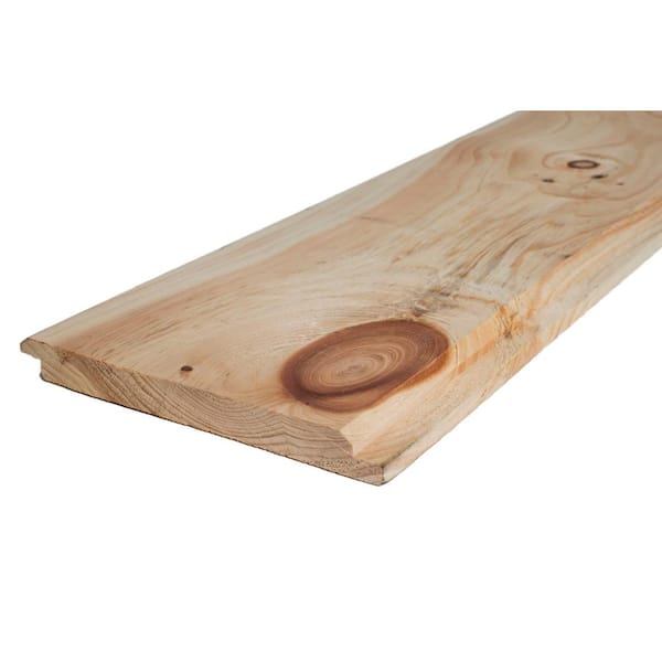 Unbranded 1 in. x 6 in. x 6 ft. Premium Channel Rustic Shiplap Reversible Pattern Whitewood Board