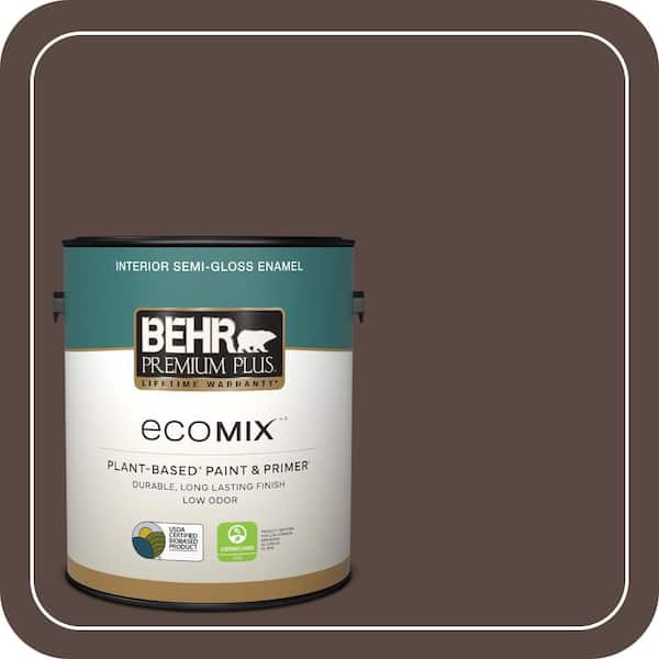 1 gal. #S-G-790 Bear Rug Semi-Gloss Enamel EcoMix Plant-Based Interior Paint & Primer