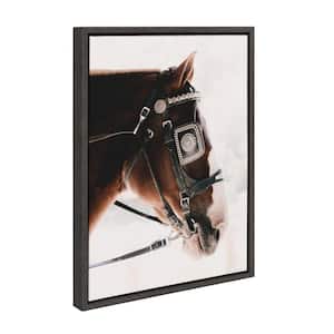 Dramatic Horse Farm Animal by Alicia Abla, 1 Piece Framed Canvas Animal Art Print, 18 in. x 24 in