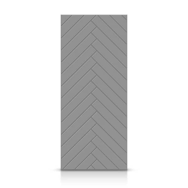 CALHOME 30 in. x 80 in. Hollow Core Light Gray Painted Composite MDF Interior Door Slab