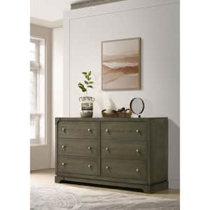 Gran Park Dark Cocoa 6-drawer 61 in. Dresser Cabinet