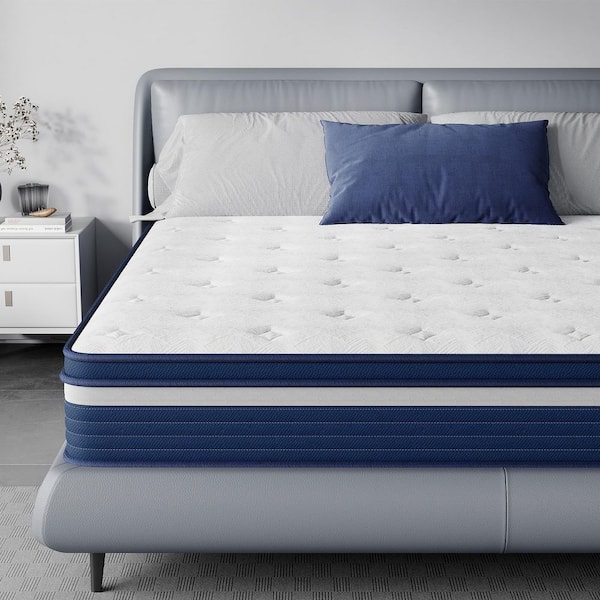 King Size 10 in. Medium Hybrid Memory Foam Hypoallergenic Anti-static Pillow Top Cooling Mattress, OEKO-TEX SGS Standard