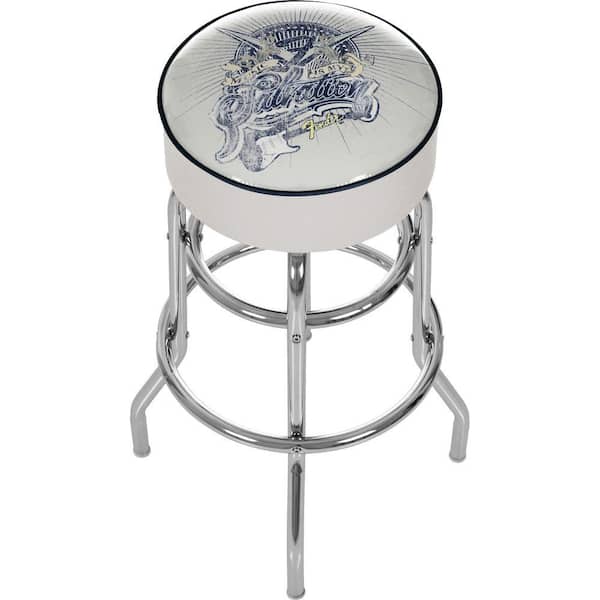 Trademark Fender Salvation Chrome Padded Swivel Bar Stool