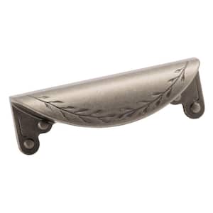 Nature's Splendor 3 in. (76mm) Traditional Weathered Nickel Cabinet Cup Pull