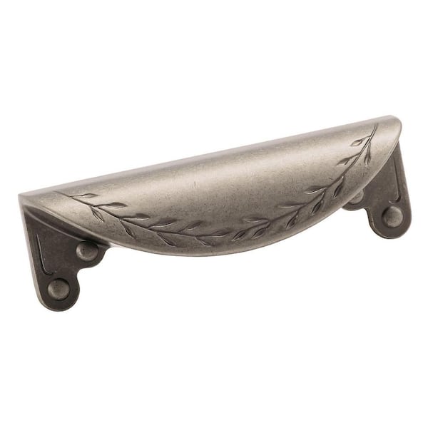 Amerock Nature's Splendor 3 in (76 mm) Weathered Nickel Cabinet Cup Pull