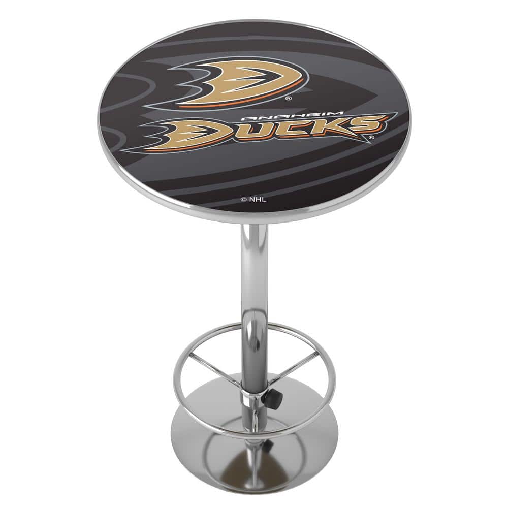 Anaheim Ducks Watermark Yellow 42 in. Bar Table