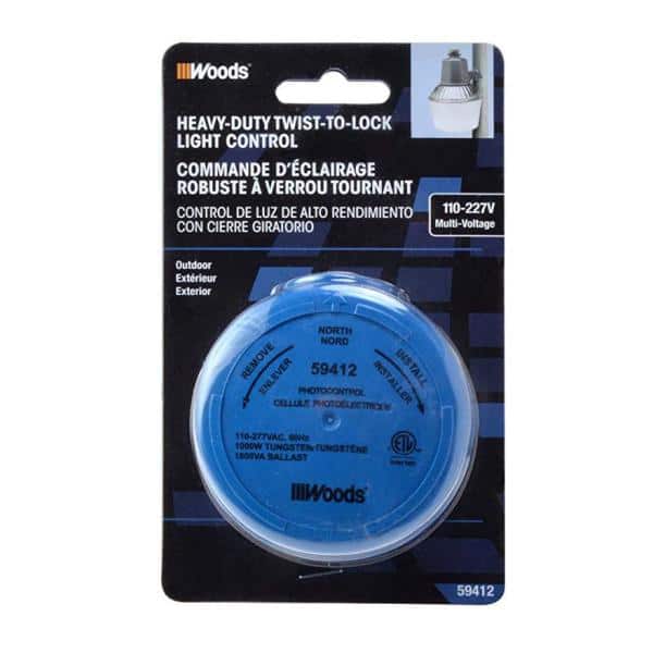 Blue Outdoor Twist-to-Lock Photo Control Sensor