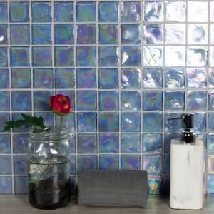 Atmosphere Recycled Blue 2 in. x 2 in. Glass and Pool Decorative Pool Floor Tile (2 sq. ft./Case)