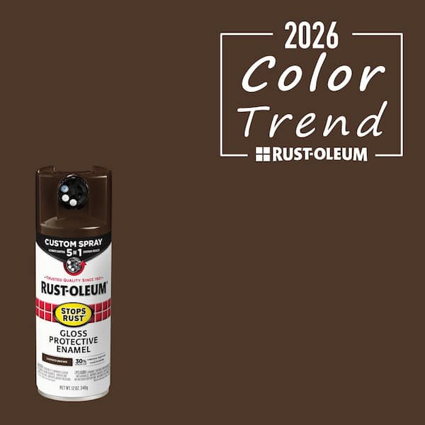 Rust-Oleum Stops Rust 12 oz. Protective Enamel Gloss Leather Brown