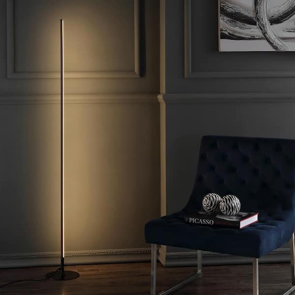 Iris 59.5 in. Black LED Integrated Floor Lamp