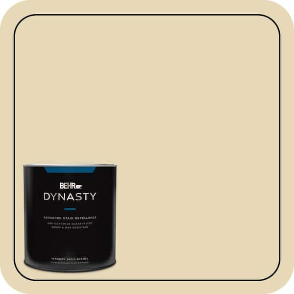 BEHR DYNASTY 1 qt. #PPU8-13 Lemon Balm Satin Enamel Interior Stain-Blocking Paint and Primer