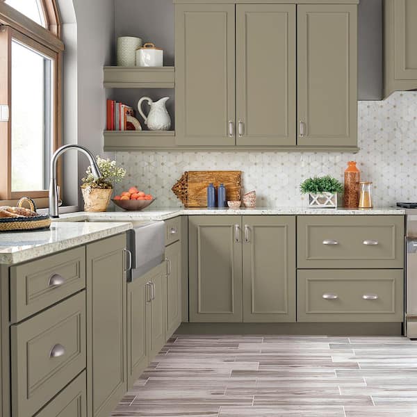 1 qt. #N340-4 Tent Green Semi-Gloss Enamel Interior/Exterior Cabinet, Door & Trim Paint