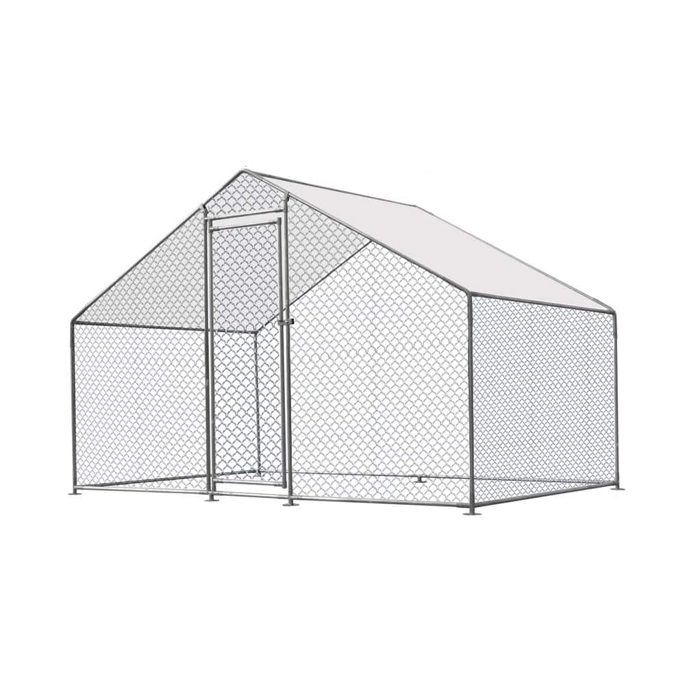 120 in. W x 79.2 in. D x 74.4 in. H Metal In-Ground Chicken Coop with 1-Door and Sharp Top price history on PriceWatchPro