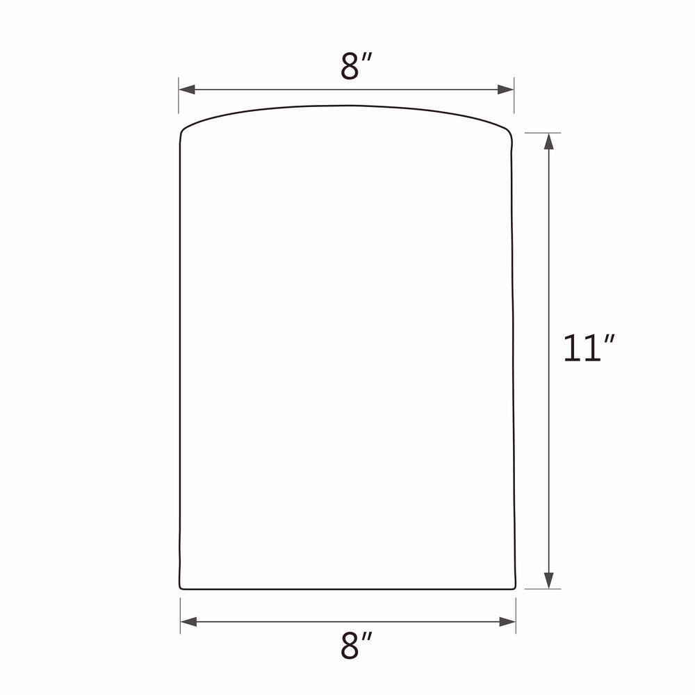 Black Tetoron Rayon Fabric Drum Lamp Shade, 8" x 11"