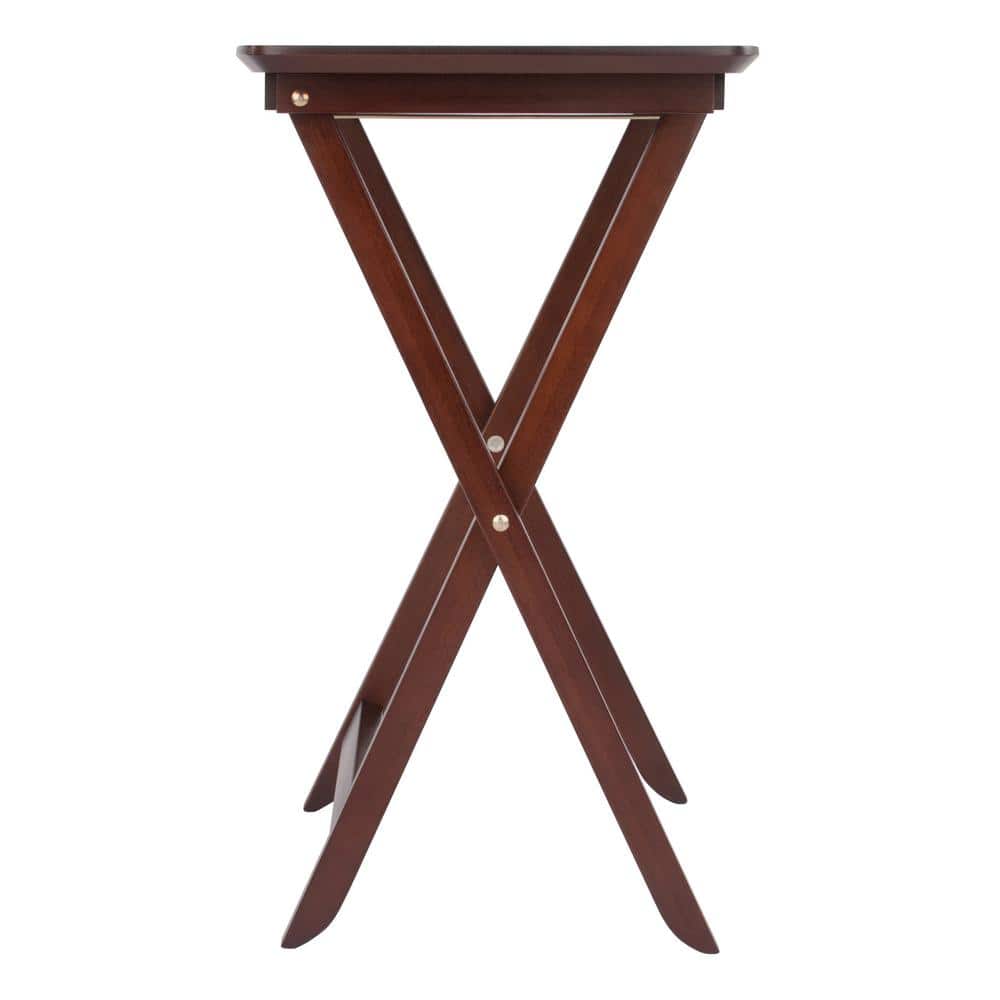 Darlene 2-Piece Walnut Rectangular Snack Table Set