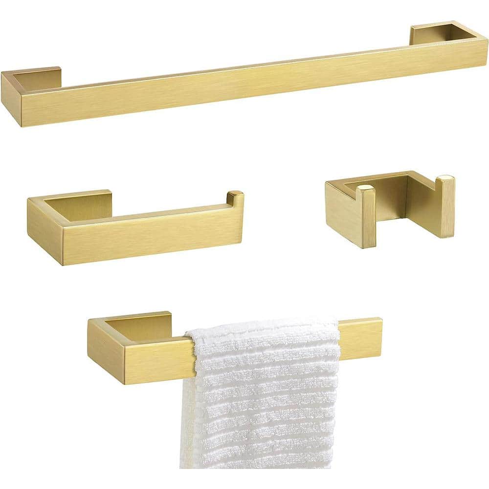 23.6 in. Wall Mounted, Towel Bar in Gold, 4-Piece price history on PriceWatchPro
